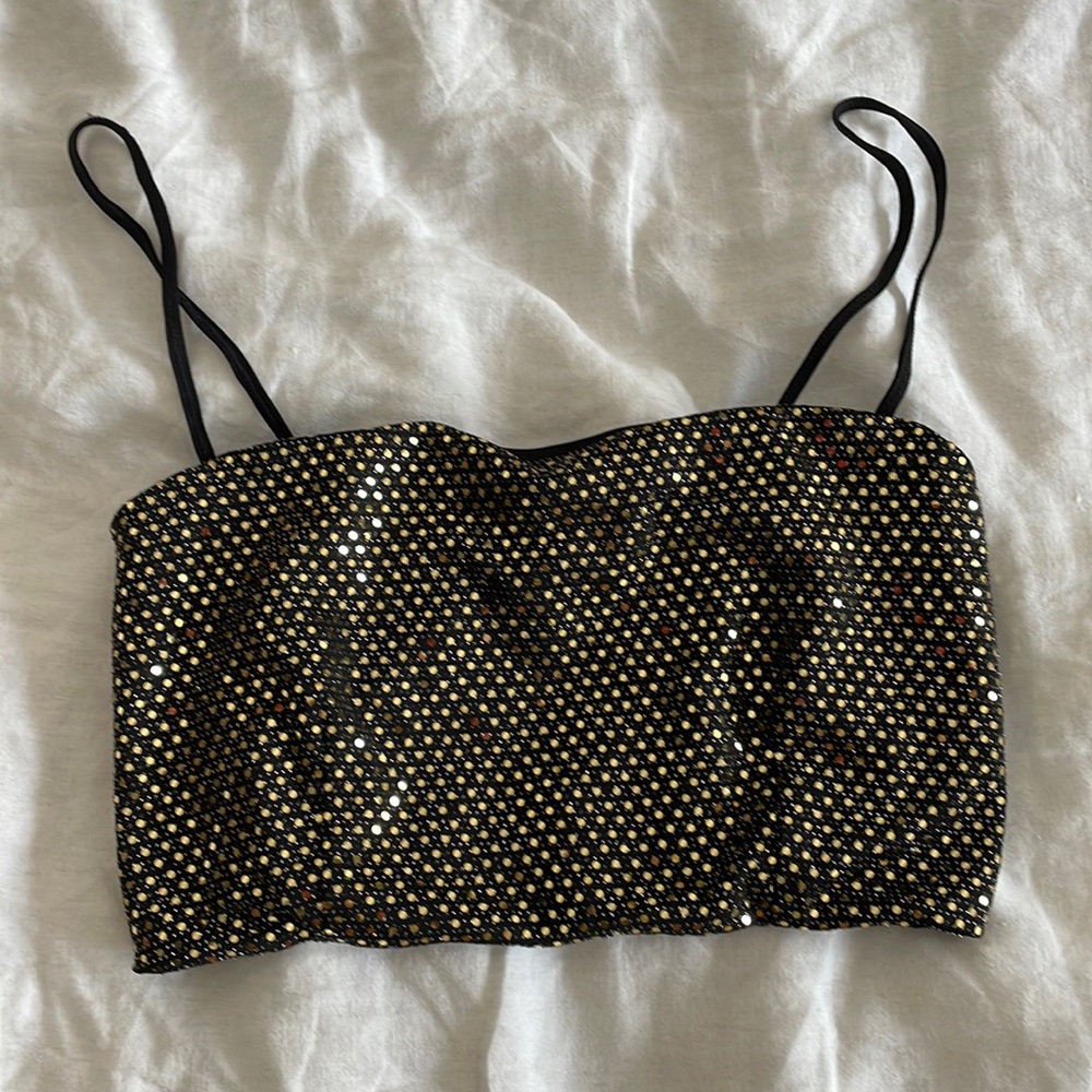 Glittery crop top for a fun night out